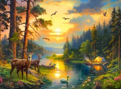 Castorland – Sunset over Forest River 3000 Piece Puzzle
