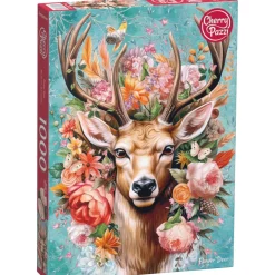 Cherry Pazzi – Flower Deer 1000 Piece Jigsaw Puzzle