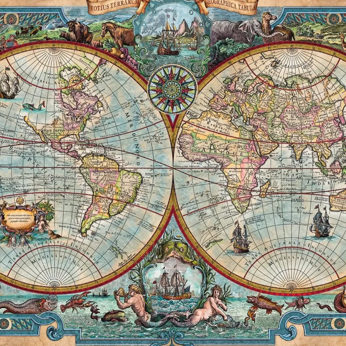 Cherry Pazzi – Great Discoveries World Map 2000 Piece Puzzle