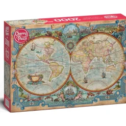 Cherry Pazzi – Great Discoveries World Map 2000 Piece Puzzle
