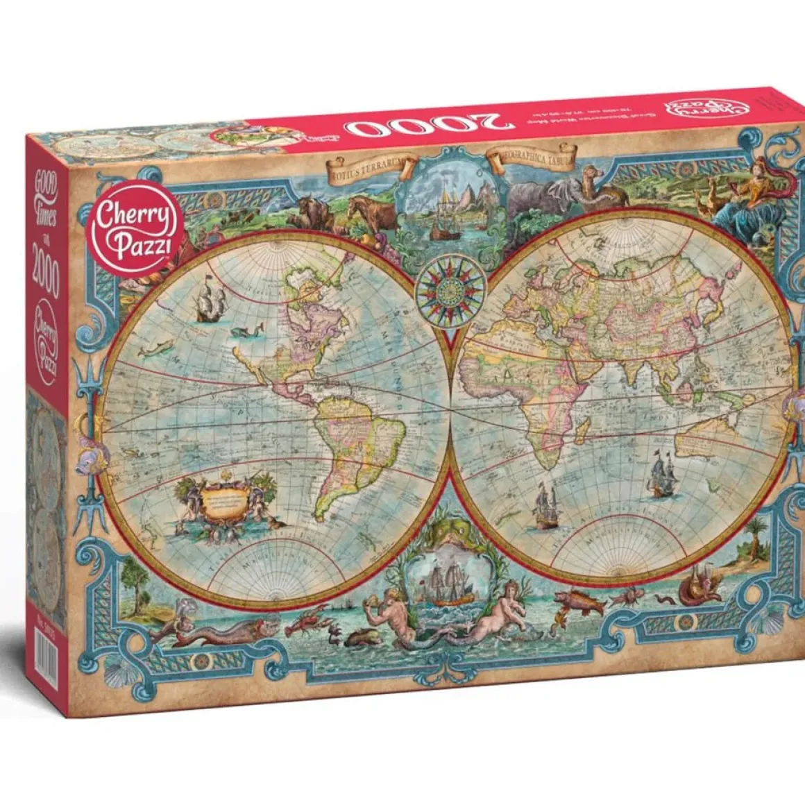 Cherry Pazzi – Great Discoveries World Map 2000 Piece Puzzle