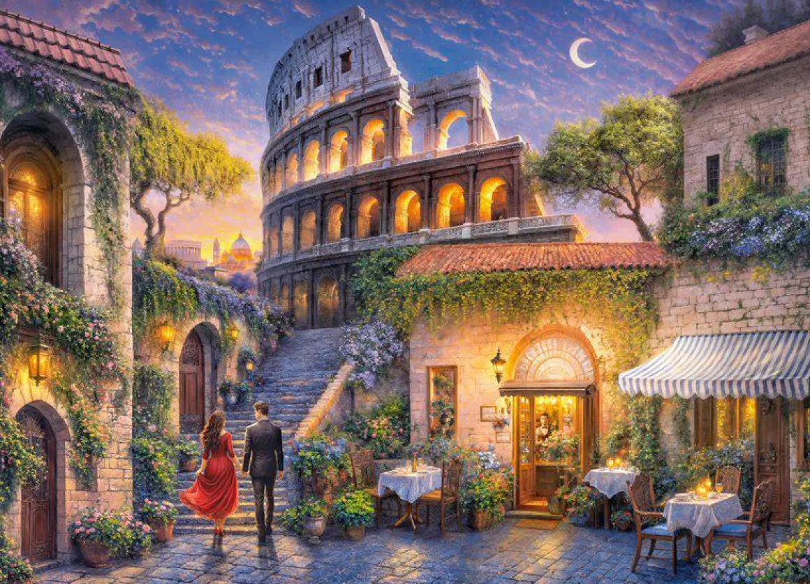 Cherry Pazzi – Romantic Rome 1000 Piece Jigsaw Puzzle