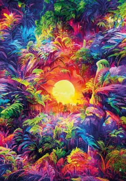 Clementoni – Colorboom Psychedelic Jungle Sunrise 500 Piece Puzzle