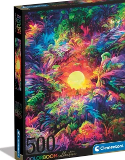 Clementoni – Colorboom Psychedelic Jungle Sunrise 500 Piece Puzzle