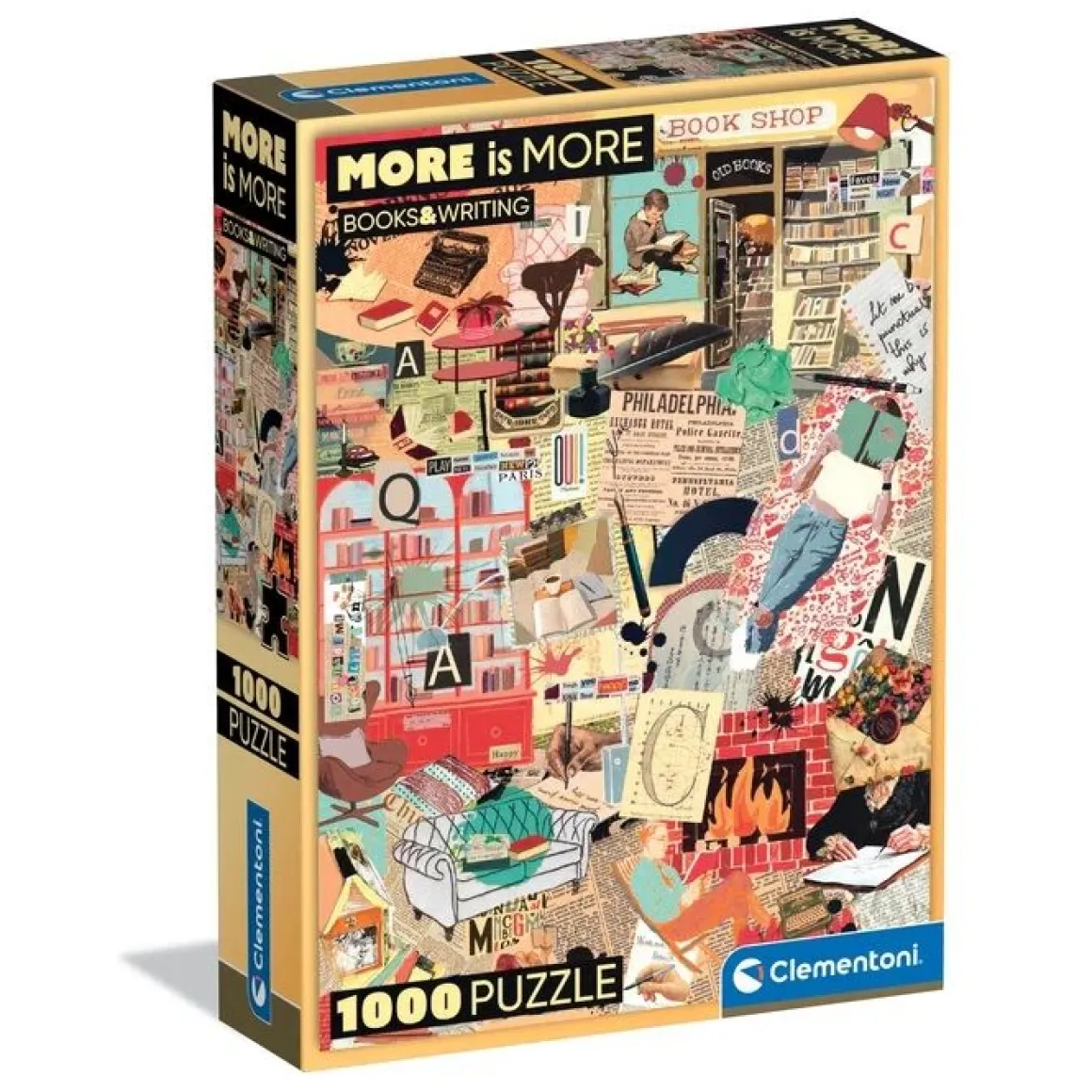 Clementoni – More is More, Books & Writing 1000 Piece Puzzle