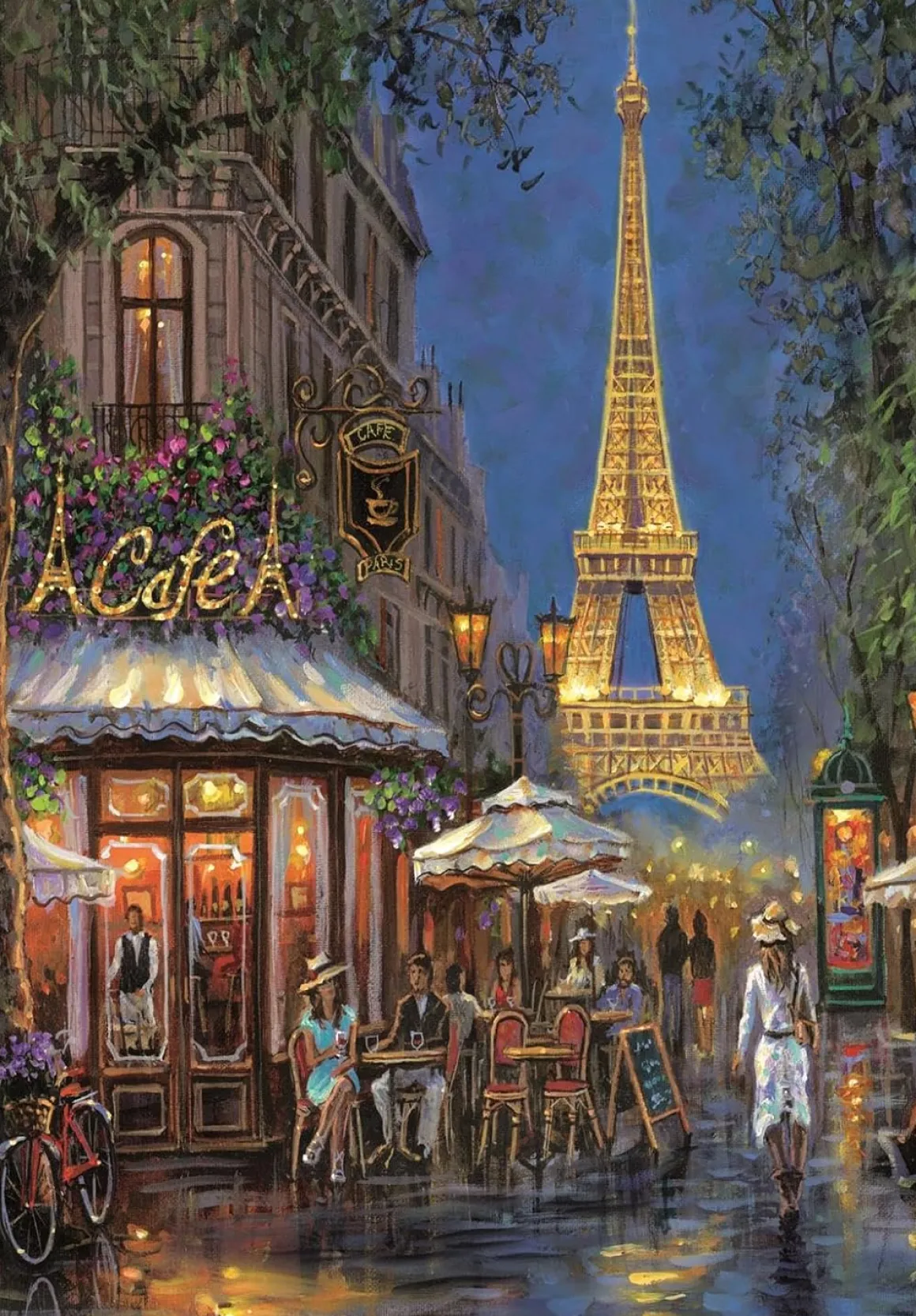 Clementoni – Night at Eiffel Cafe 500 Piece Puzzle