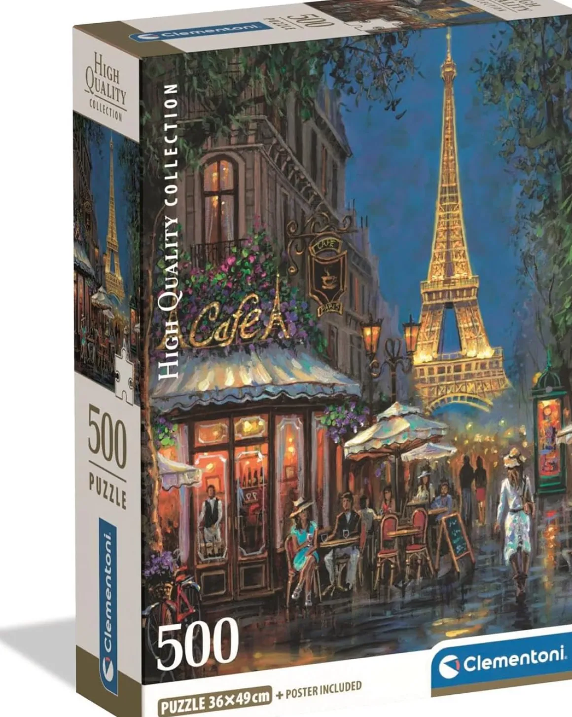 Clementoni – Night at Eiffel Cafe 500 Piece Puzzle