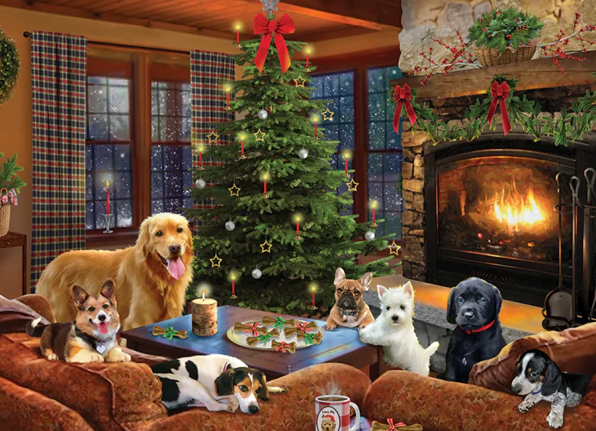 Cobble Hill – Furry Festivities 500 Piece Puzzle