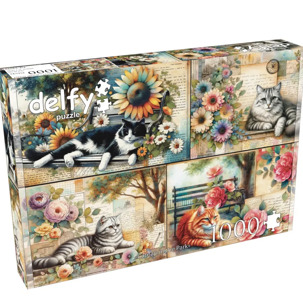 Delfy – Catnap in the Park 1000 Piece Puzzle