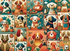 Delfy – Turquoise Peach Pup 1000 Piece Puzzle
