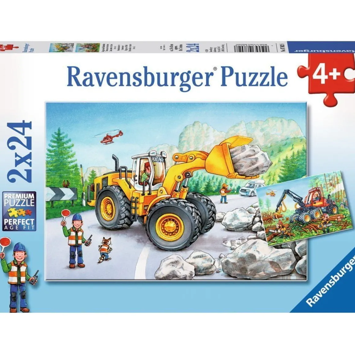 DIGGERS AT WORK 2 X 24 PIECE PUZZLE – RAVENSBURGER