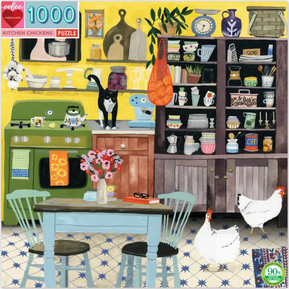eeBoo – Kitchen Chickens 1000 Piece Jigsaw Puzzle