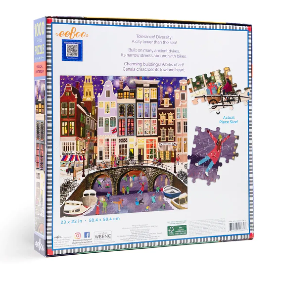 eeBoo – Magical Amsterdam 1000 Piece Jigsaw Puzzle