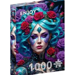 Enjoy – Gothic Flowers Portrait 1000 Piece Puzzle