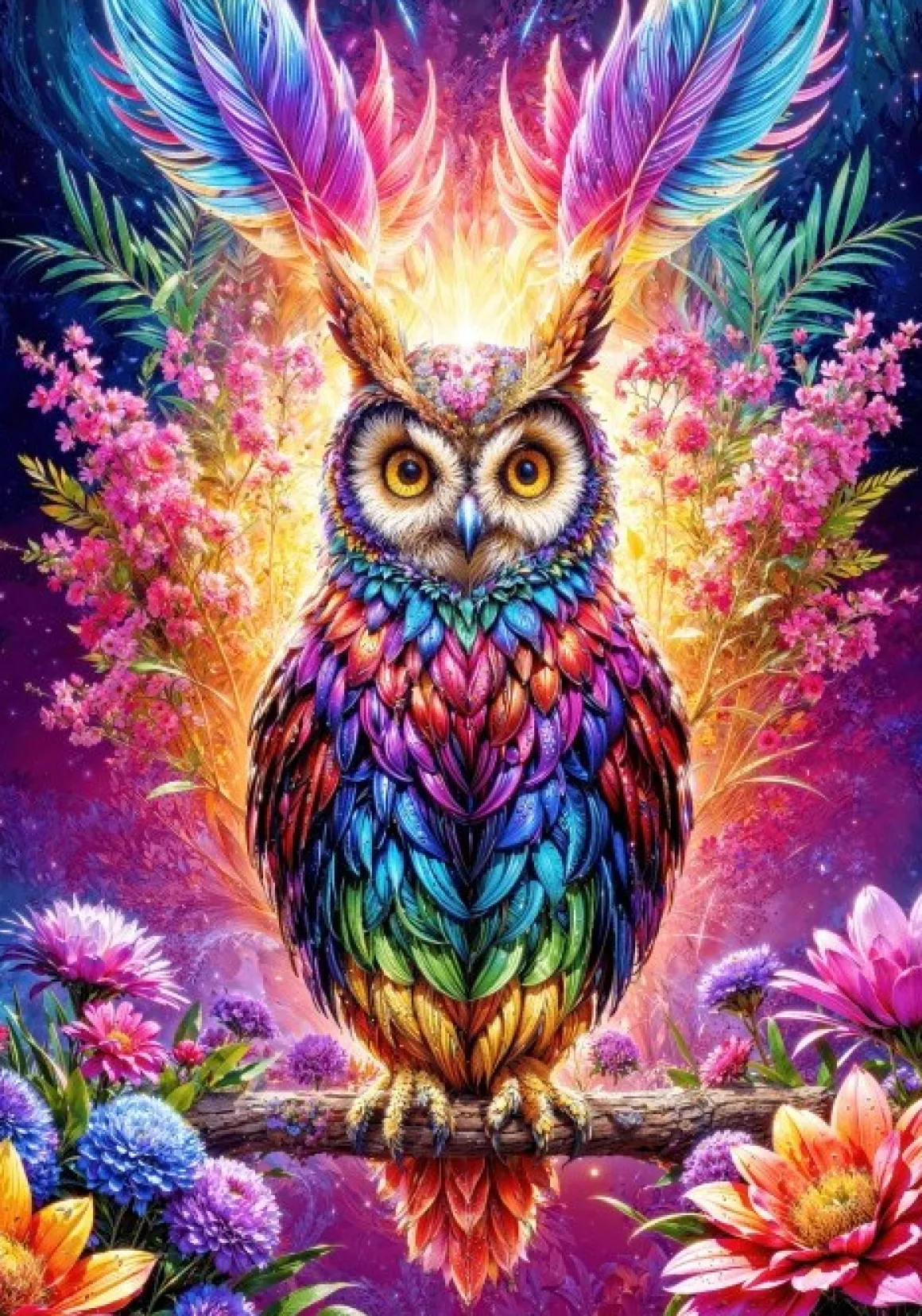 Enjoy – Neon Owl 1000 Piece Puzzle