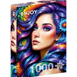 Enjoy – Rainbow Flower Portrait 1000 Piece Puzzle
