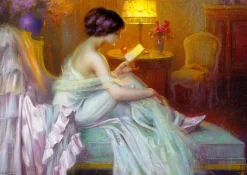 Enjoy –  Reading at Lamp Light 1000 Piece Jigsaw Puzzle
