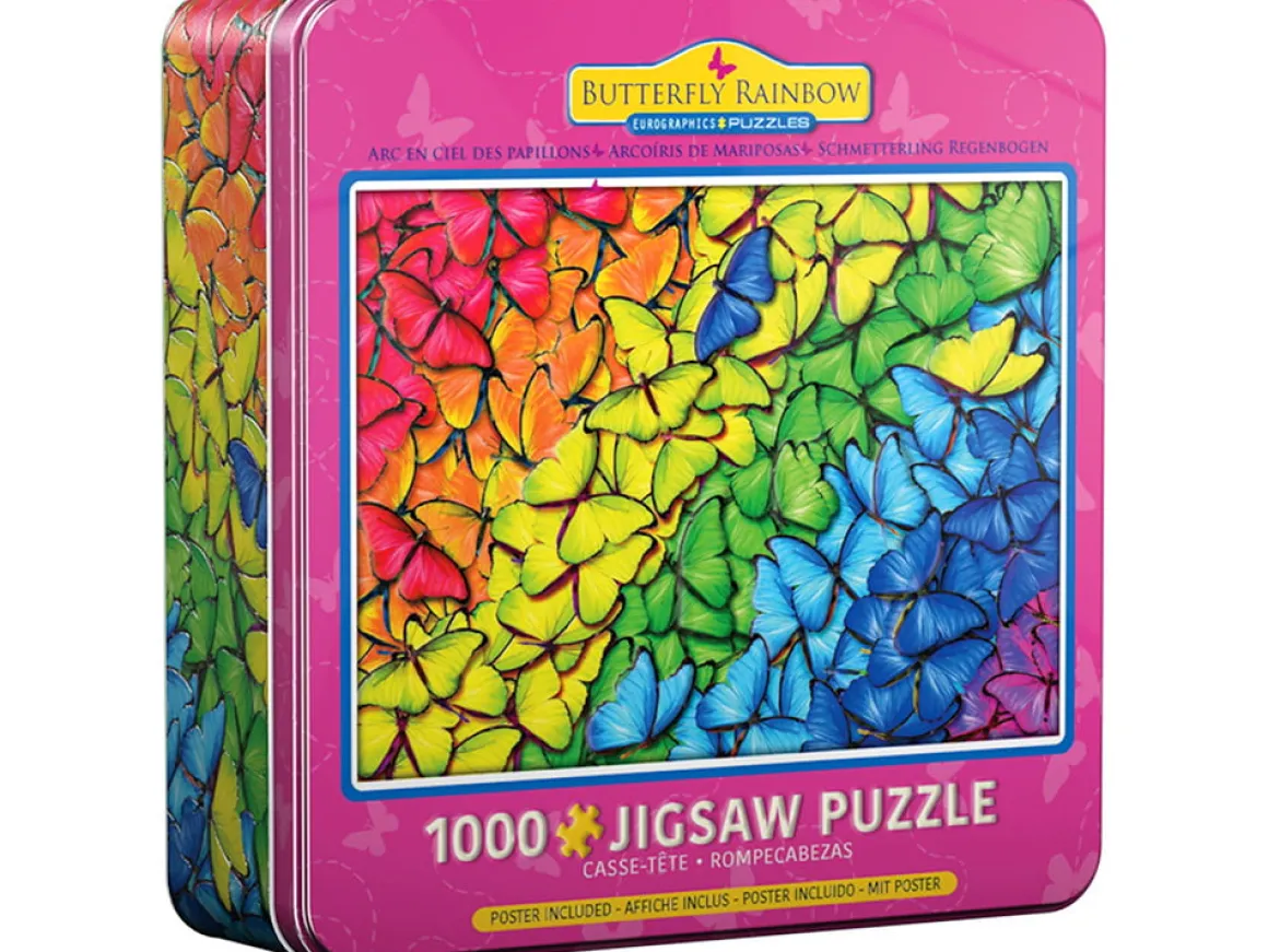 Eurographics – Puzzle in a Tin – Butterfly Rainbow 1000 Piece Puzzle