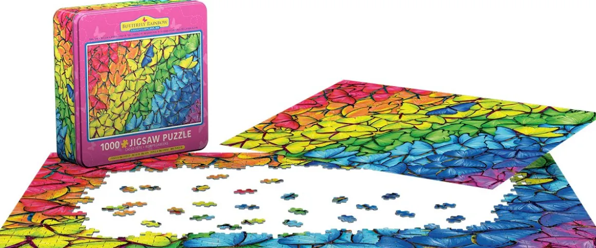 Eurographics – Puzzle in a Tin – Butterfly Rainbow 1000 Piece Puzzle