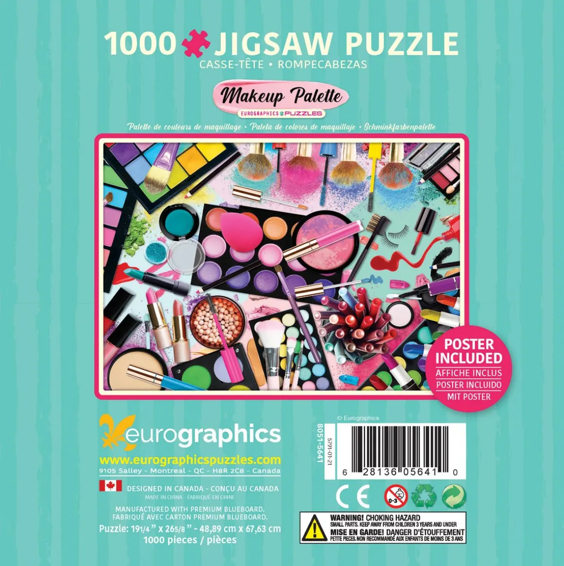 Eurographics – Puzzle in a Tin – Makeup Palette 1000 Piece Puzzle