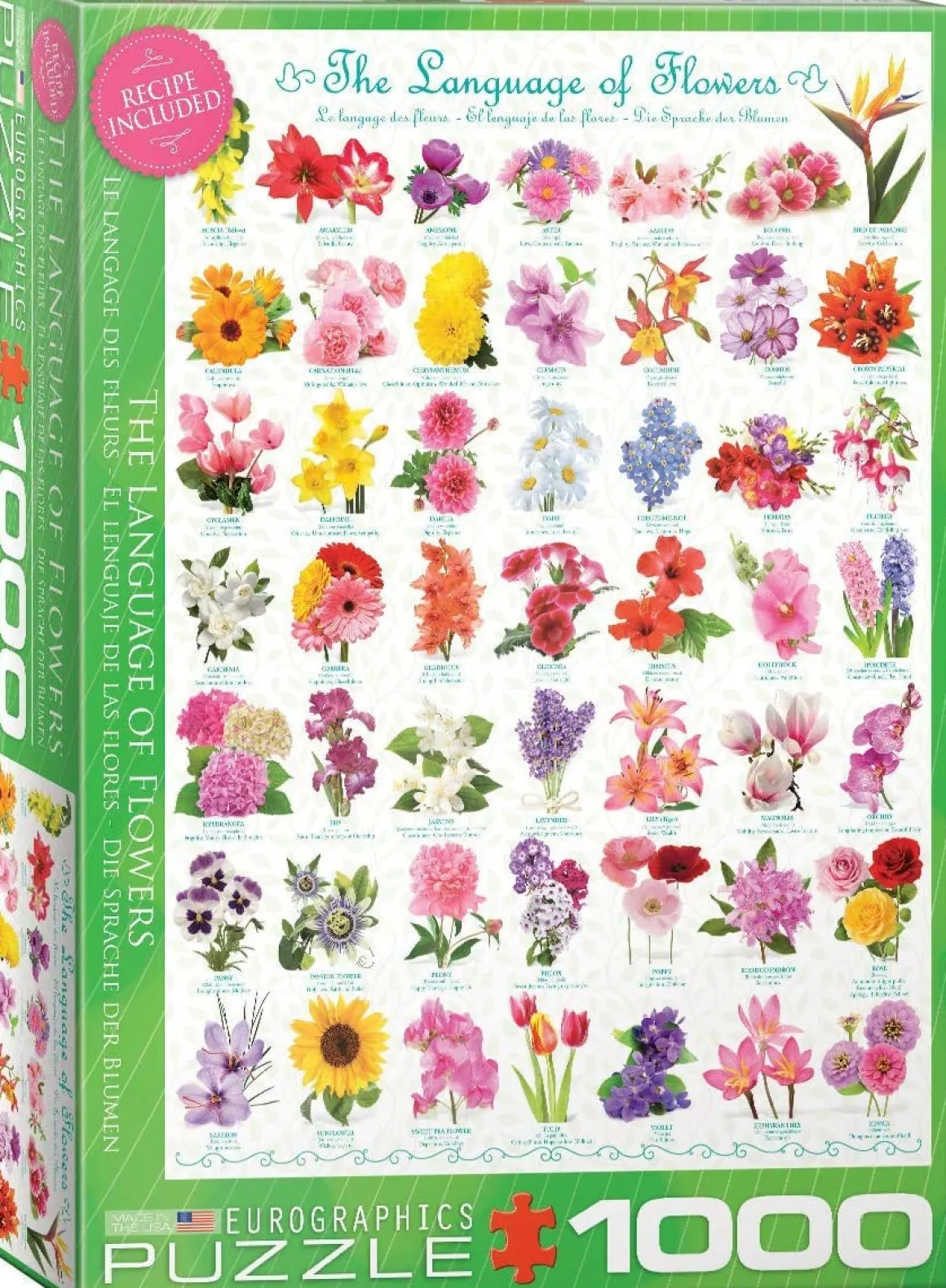 Eurographics – The Language of Flowers 1000 Piece Puzzle