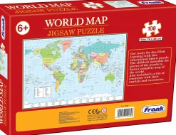 Frank – World Map 108 Piece Puzzle