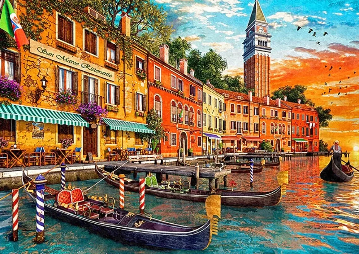 Gibsons – Dominic Davison – San Marco Sunset 1000 Piece Puzzle