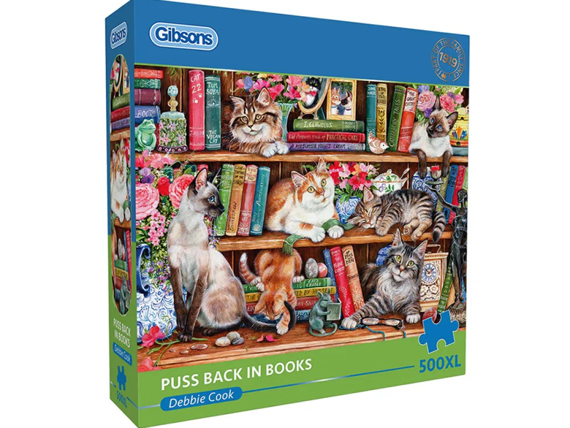 Gibsons – Puss Back in Books 500 XL Piece Puzzle