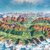 Heye – Map Art – Alpine Mountain World 2000 Piece Puzzle