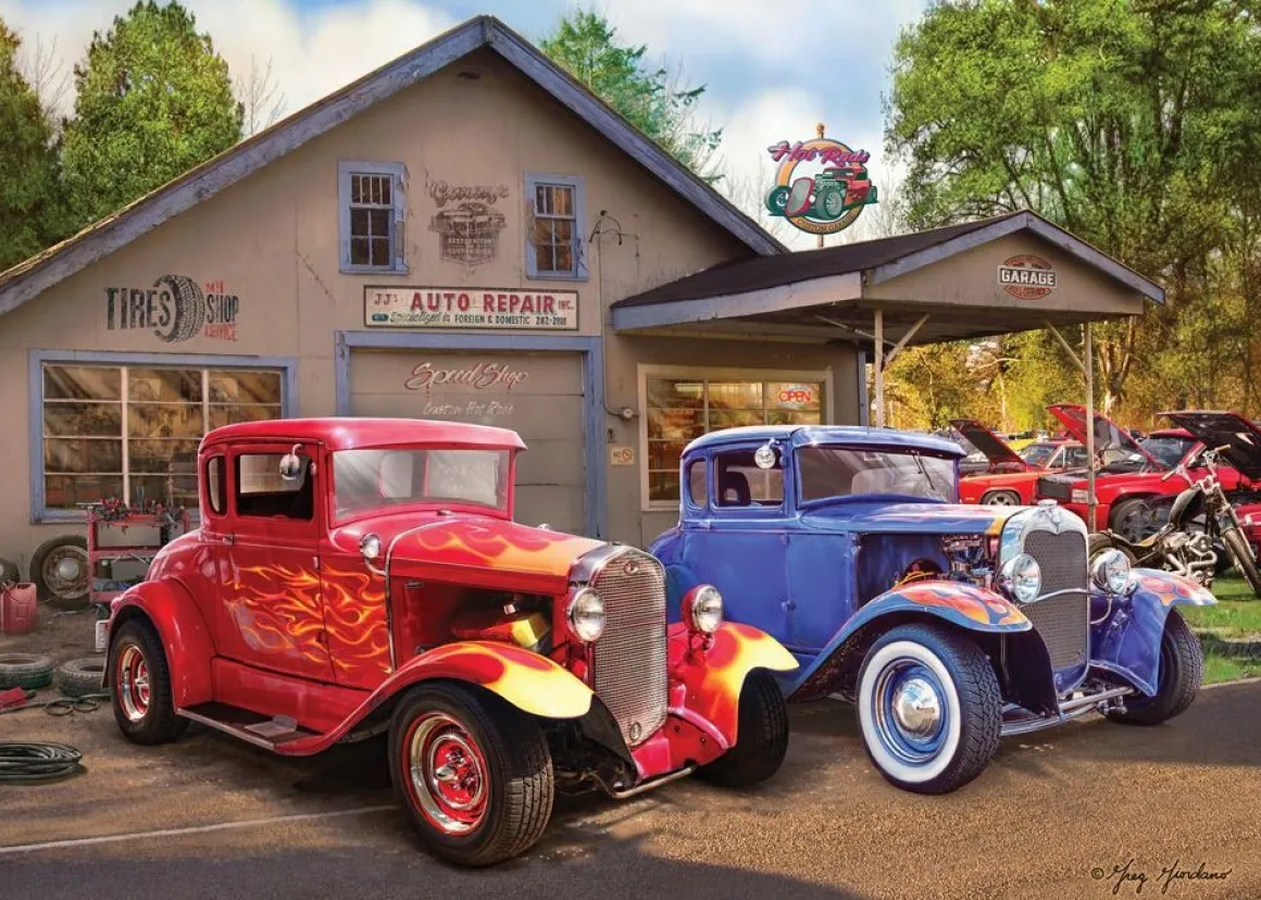 Holdson – Back in the Fast Lane – Roadside Rods – 1000 Piece Puzzle