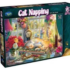 Holdson – Cat Napping – Cat in the Puzzle 1000 Piece Puzzle