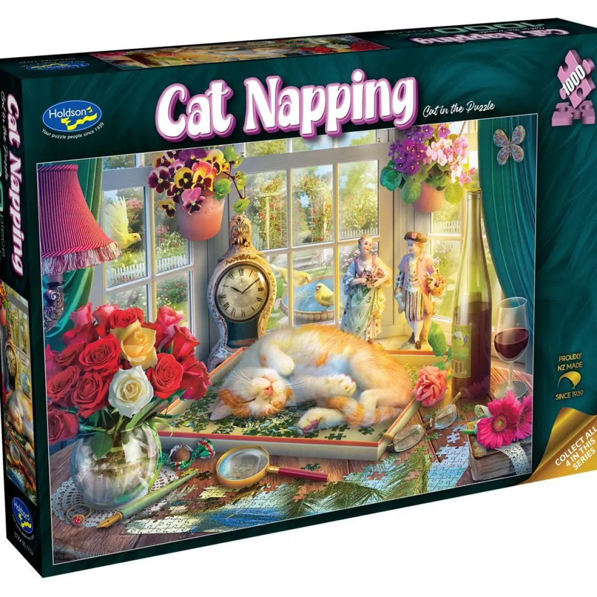 Holdson – Cat Napping – Cat in the Puzzle 1000 Piece Puzzle