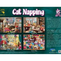 Holdson – Cat Napping – Cat in the Puzzle 1000 Piece Puzzle
