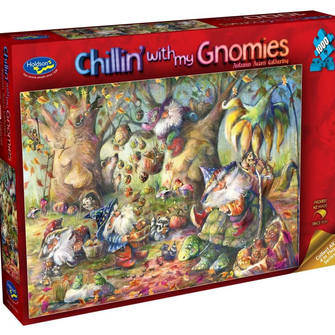 Holdson – Chillin’ with my Gnomies – Autumn Acorn Gathering 1000 Piece Puzzle