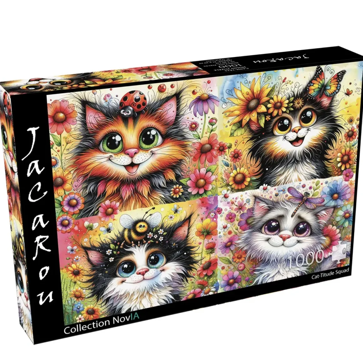 Jacarou Cat-Titude Squad 1000 Piece Puzzle