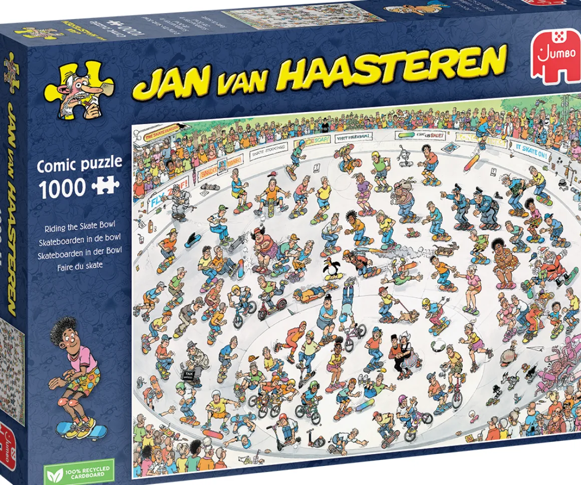 Jan van Haasteren – Riding the Skate Bowl 1000 Piece Puzzle