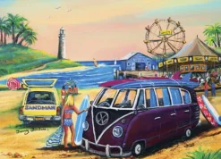Jenny Sanders – Purple Kombi at the Fair 1000 Piece Jigsaw Puzzle – Blue Opal