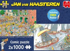 Jumbo – Jan Van Haasteren – Dutch Traditions (Cheese Market & Sailboat Race) 2 x 1000 Piece Puzzles