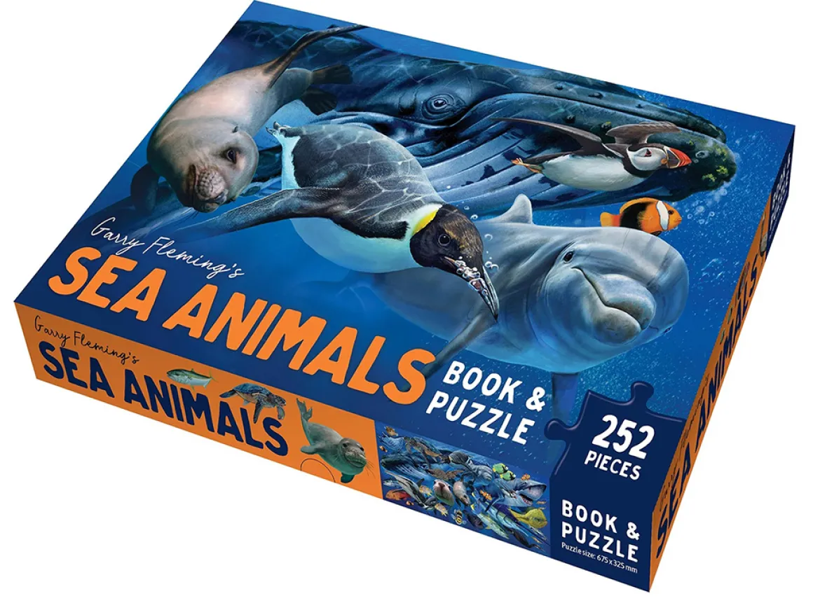 Lake Press – Garry Fleming – Sea Animals Book and 252 Piece Puzzle Set