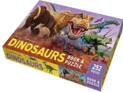 Lake Press – Garry Fleming – Dinosaurs Book and 252 Piece Puzzle Set