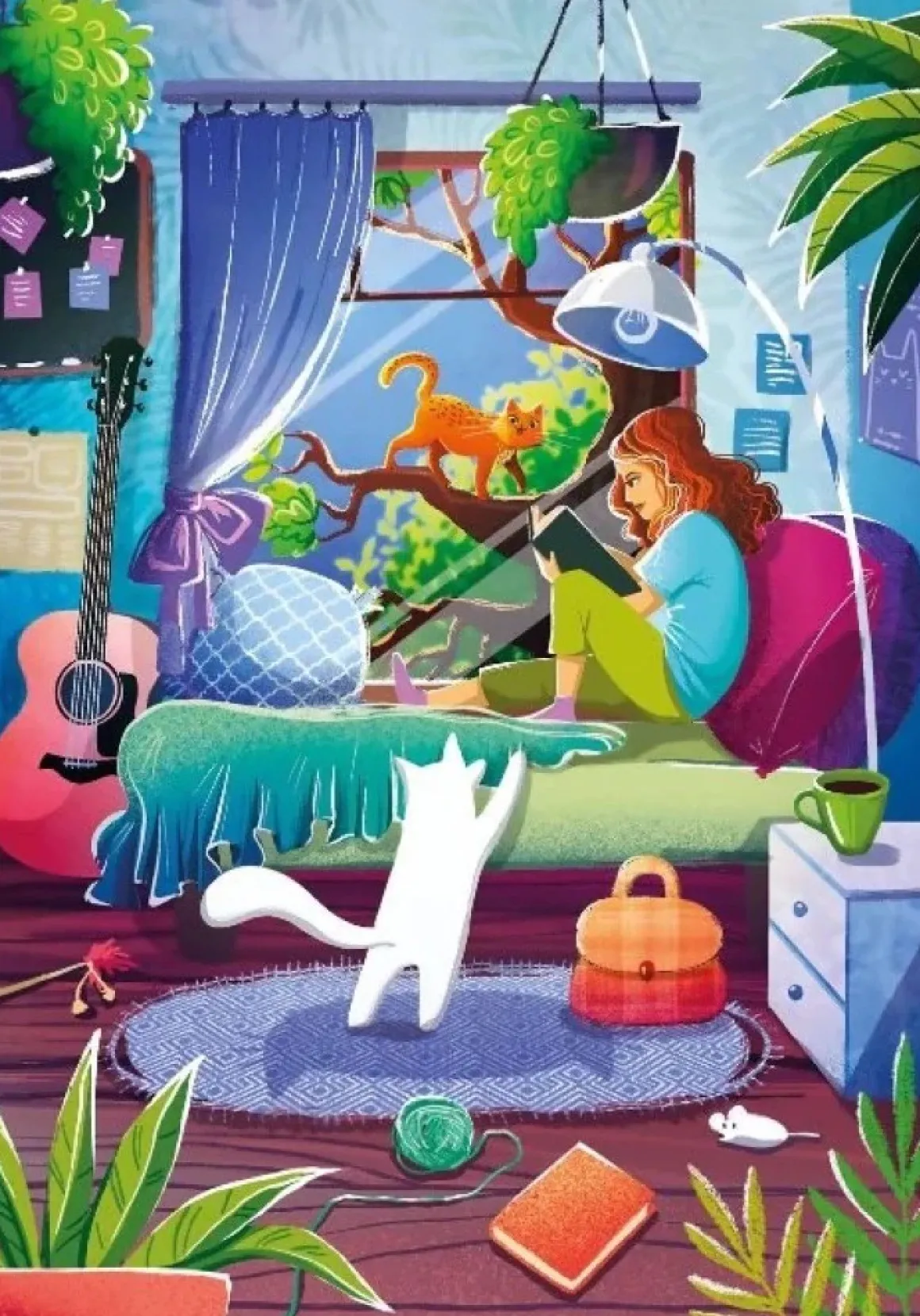 Magnolia – Girl and Cats 1000 Piece Puzzle