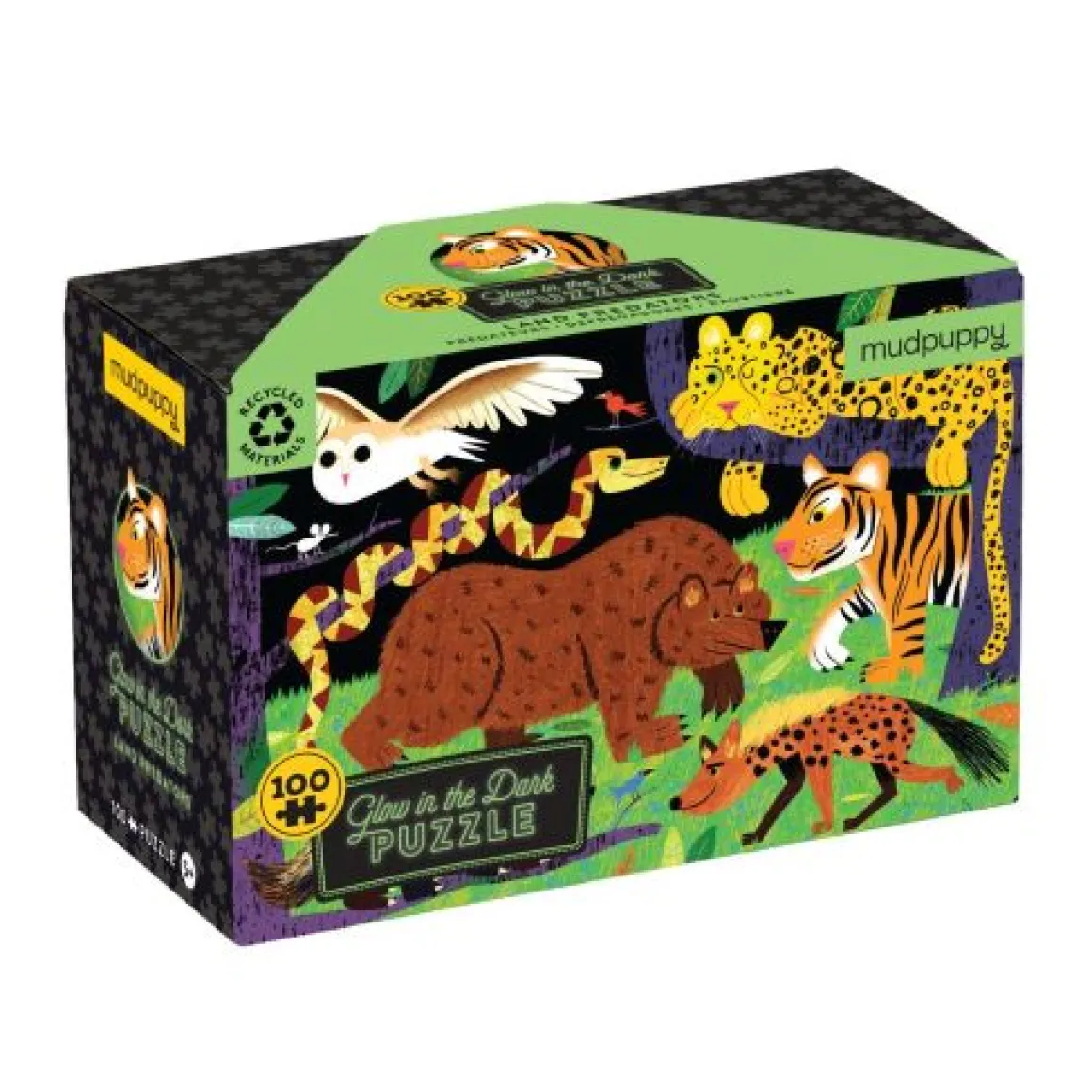 Mudpuppy – Glow in the Dark – Land Predators 100 Piece Puzzle