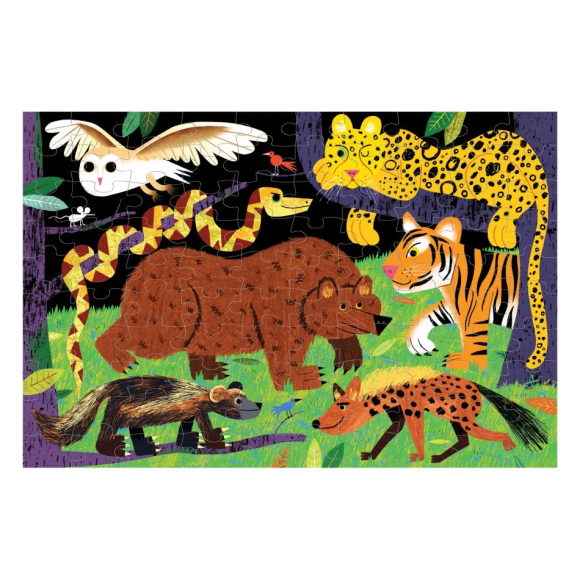 Mudpuppy – Glow in the Dark – Land Predators 100 Piece Puzzle