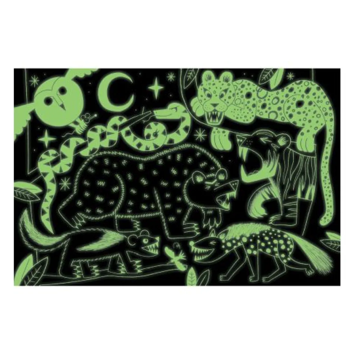 Mudpuppy – Glow in the Dark – Land Predators 100 Piece Puzzle