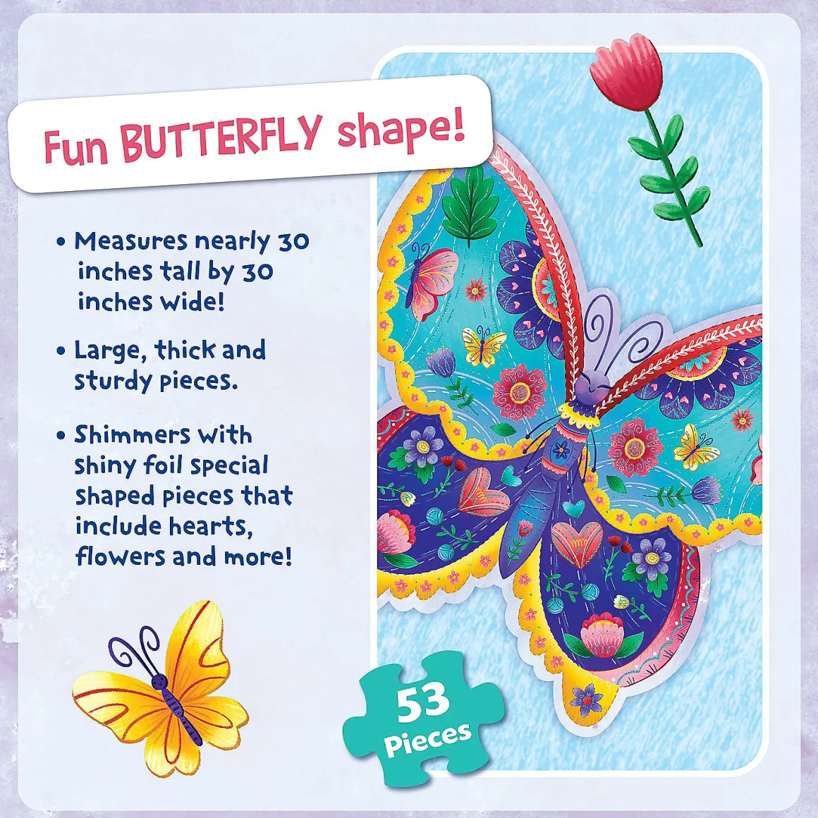 Peaceable Kingdom – Butterfly 53 Piece Floor Puzzle