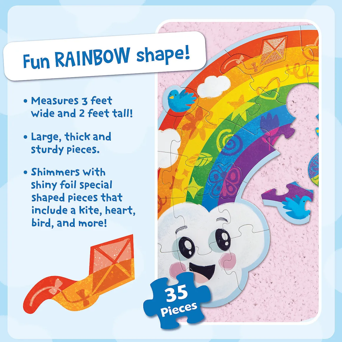 Peaceable Kingdom – Rainbow 35 Piece Floor Puzzle
