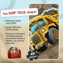 Peaceable Kingdom – Shiny Dump Truck 49 Piece Floor Puzzle