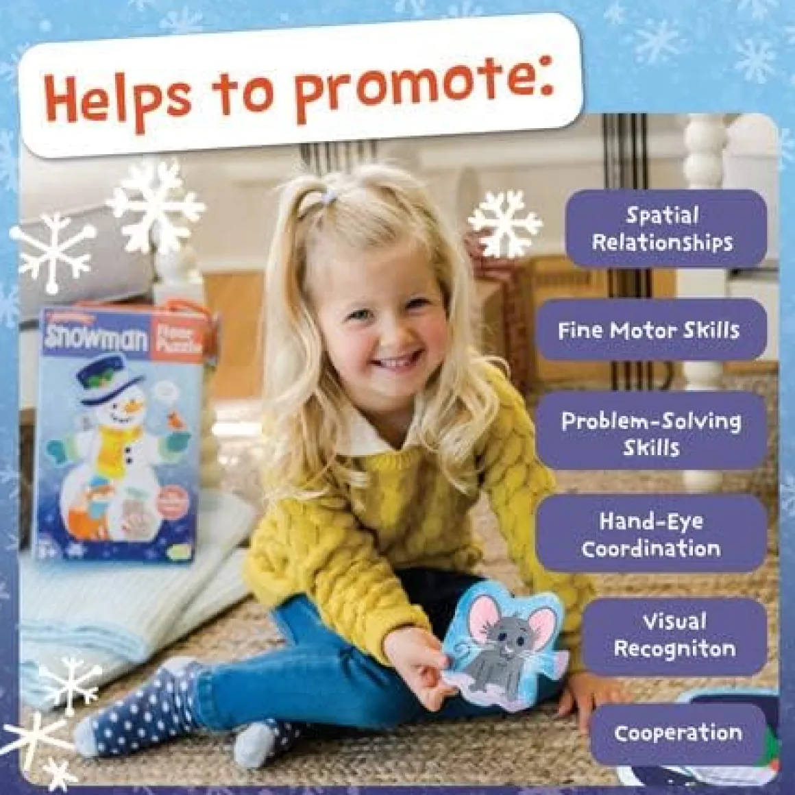 Peaceable Kingdom – Snowman 40 Piece Floor Puzzle