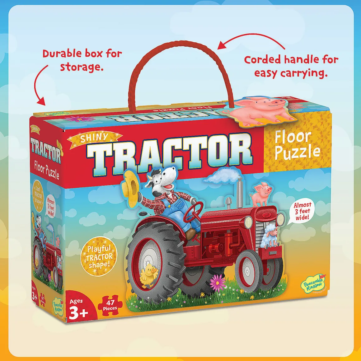 Peaceable Kingdom – Tractor 47 Piece Floor Puzzle