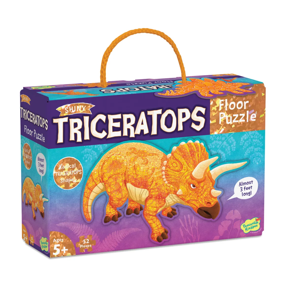 Peaceable Kingdom – Triceratops 52 Piece Floor Puzzle
